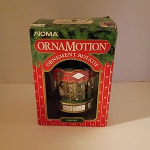 OrnaMotion Rotating Carousel Ornament - Red and Green